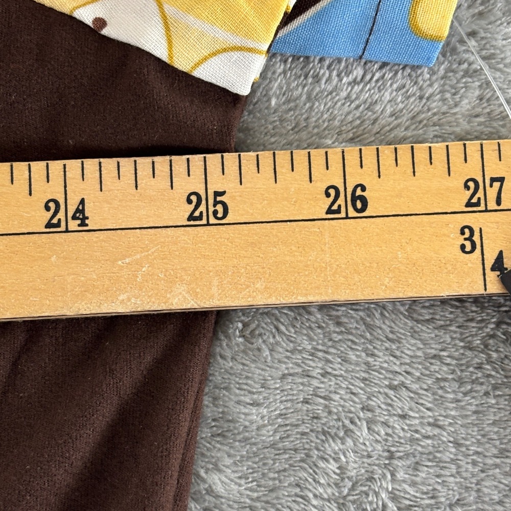 Cherokee Flexibles Floral Scrub Top Womens‎ 2XL Brown Stretch Side Panels V Neck - Picture 6 of 7